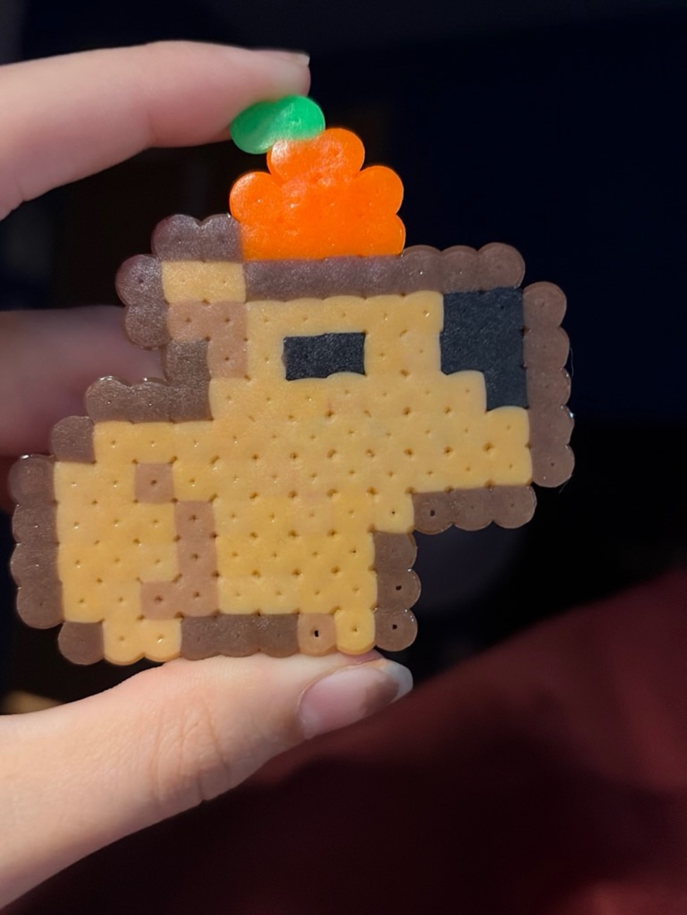 Pixel Style Wearable Accessory - Yellow and Brown
